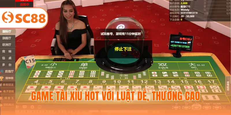 Game tài xỉu hot với luật dễ, thưởng cao